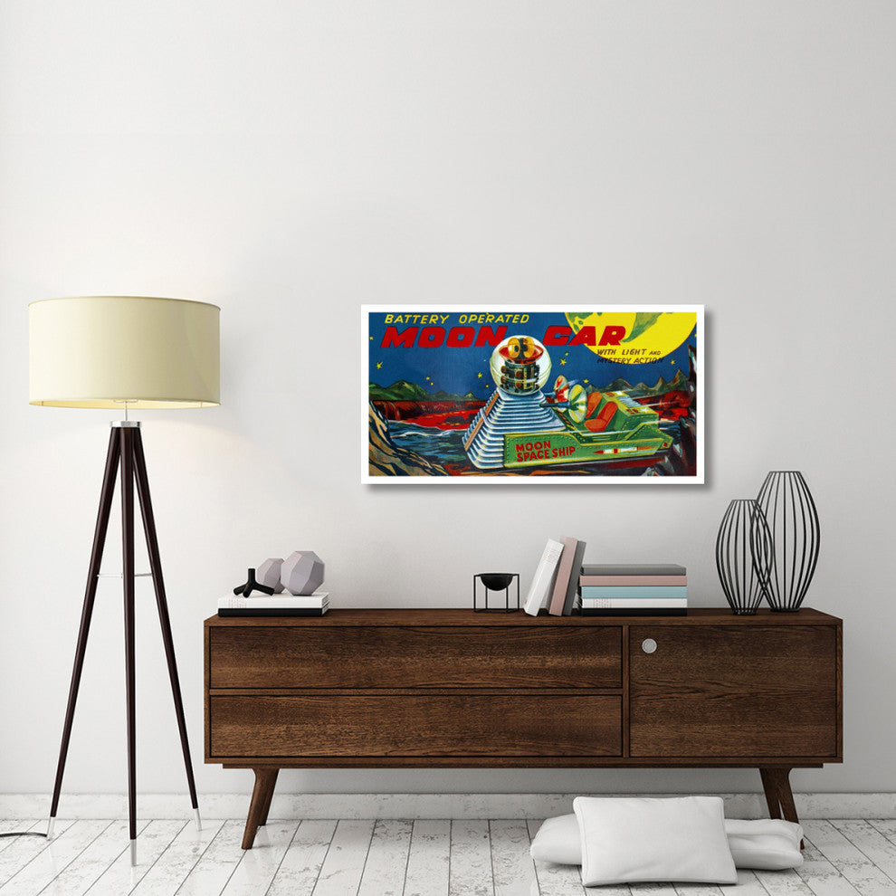 "Moon Car" Digital Paper Print by Retrotrans, 46"x24"