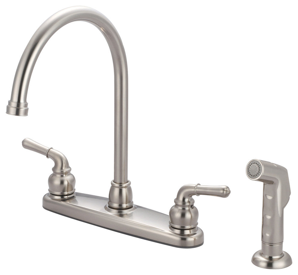 Accent Two Handle Kitchen Faucet, PVD Brushed Nickel