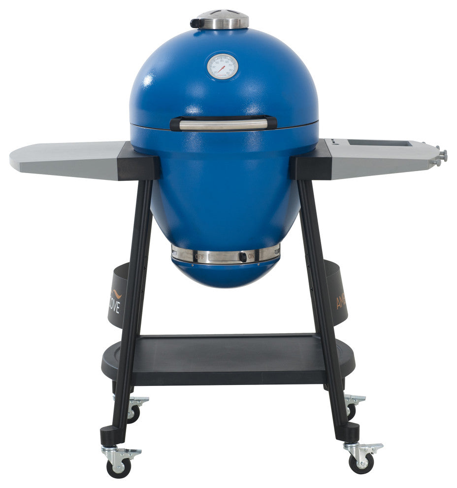 AmberCove 20 Inch BBQ Portable Charcoal Grill with Smoker, Removable Grate