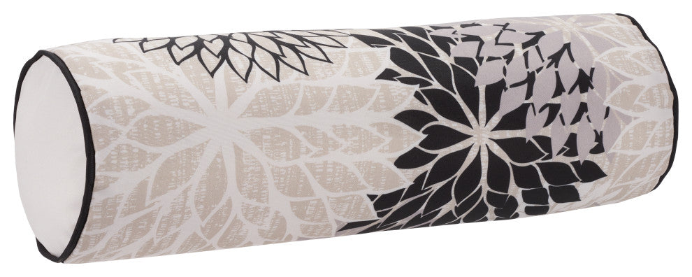 Mina Victory ALH05 Throw Pillow, Black/White, 6" x 20"