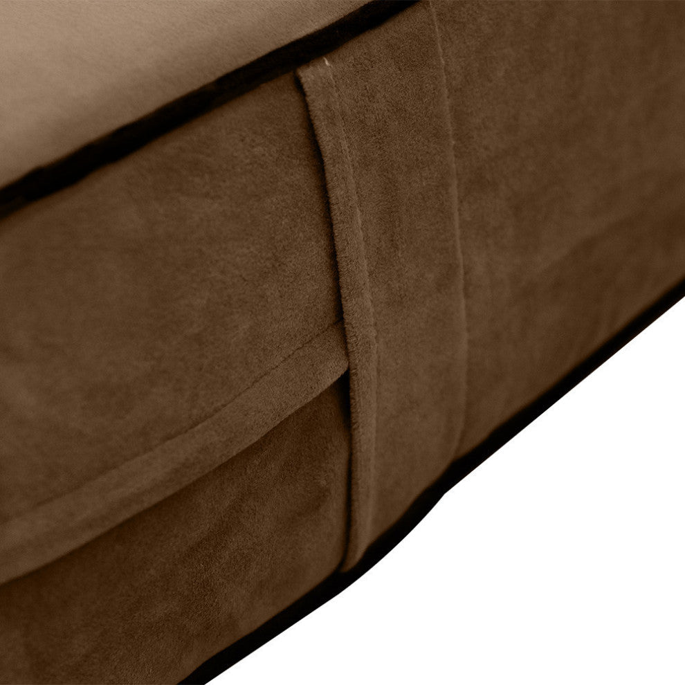 Contrast Pipe 8" Twin-XL 80x39x8 Velvet Indoor Daybed Mattress COVER ONLY-AD308