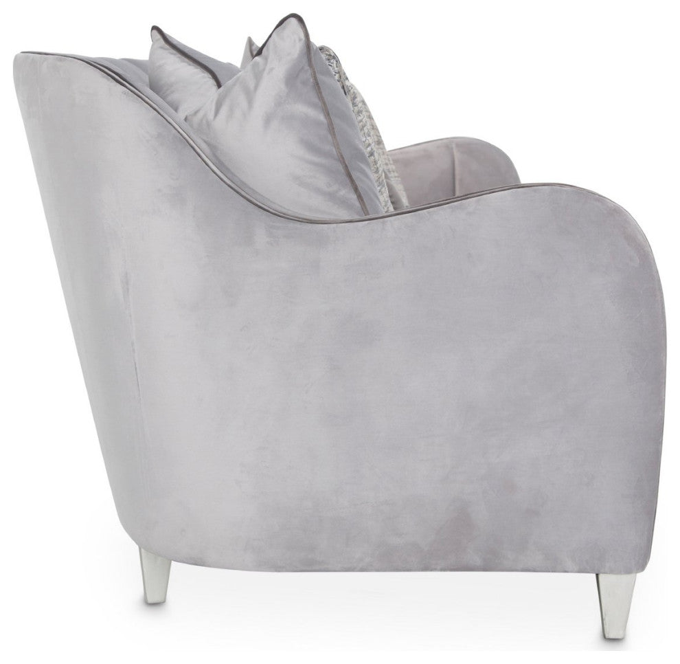 Aico Amini Roxbury Park Sofa in Slate Velvet
