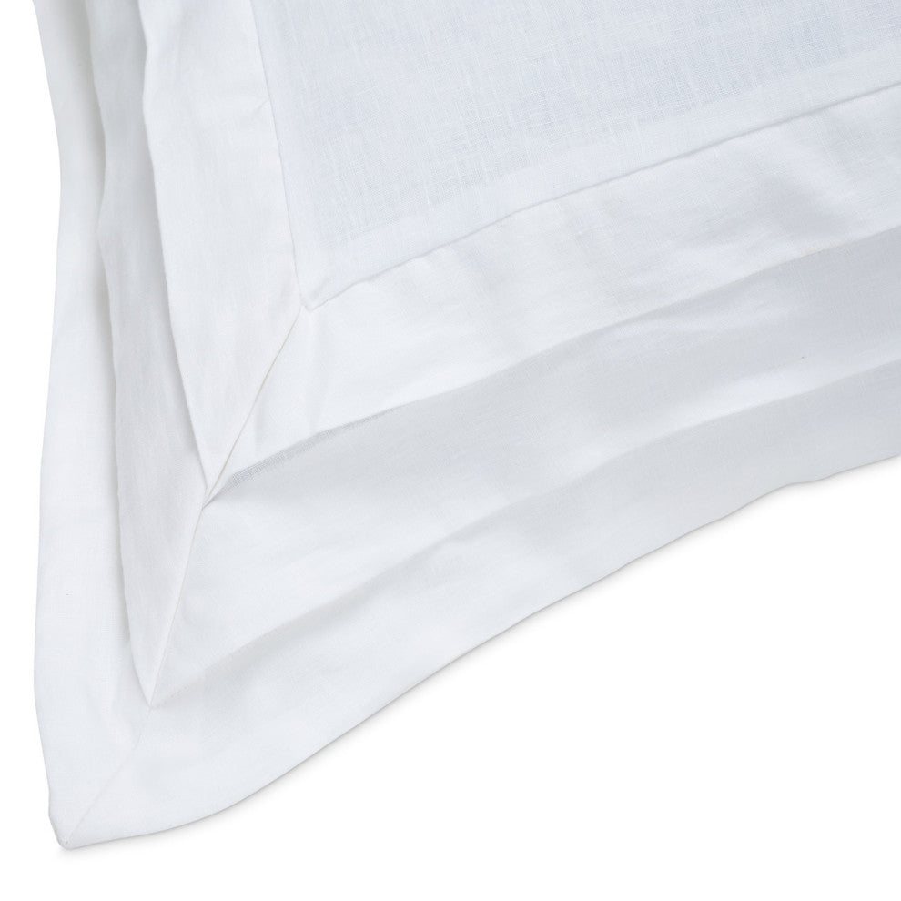 Addison 6-Piece Queen Linen Duvet Set - White
