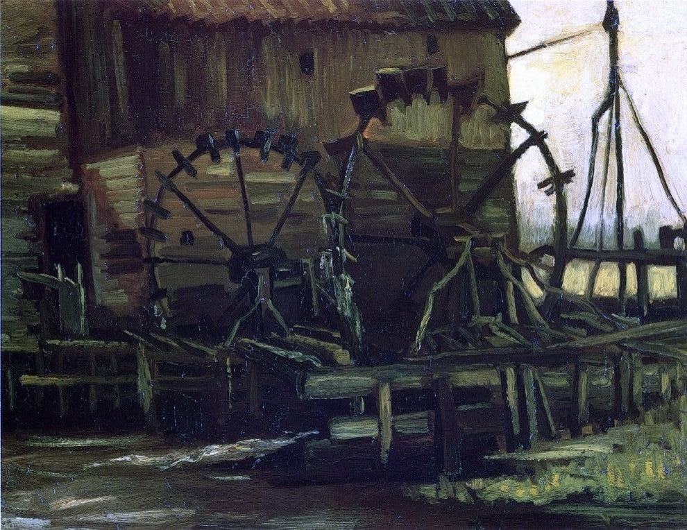Vincent Van Gogh Water Wheels of Mill at Gennep Wall Decal