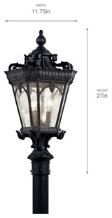Outdoor Post Mount 3-Light, Londonderry