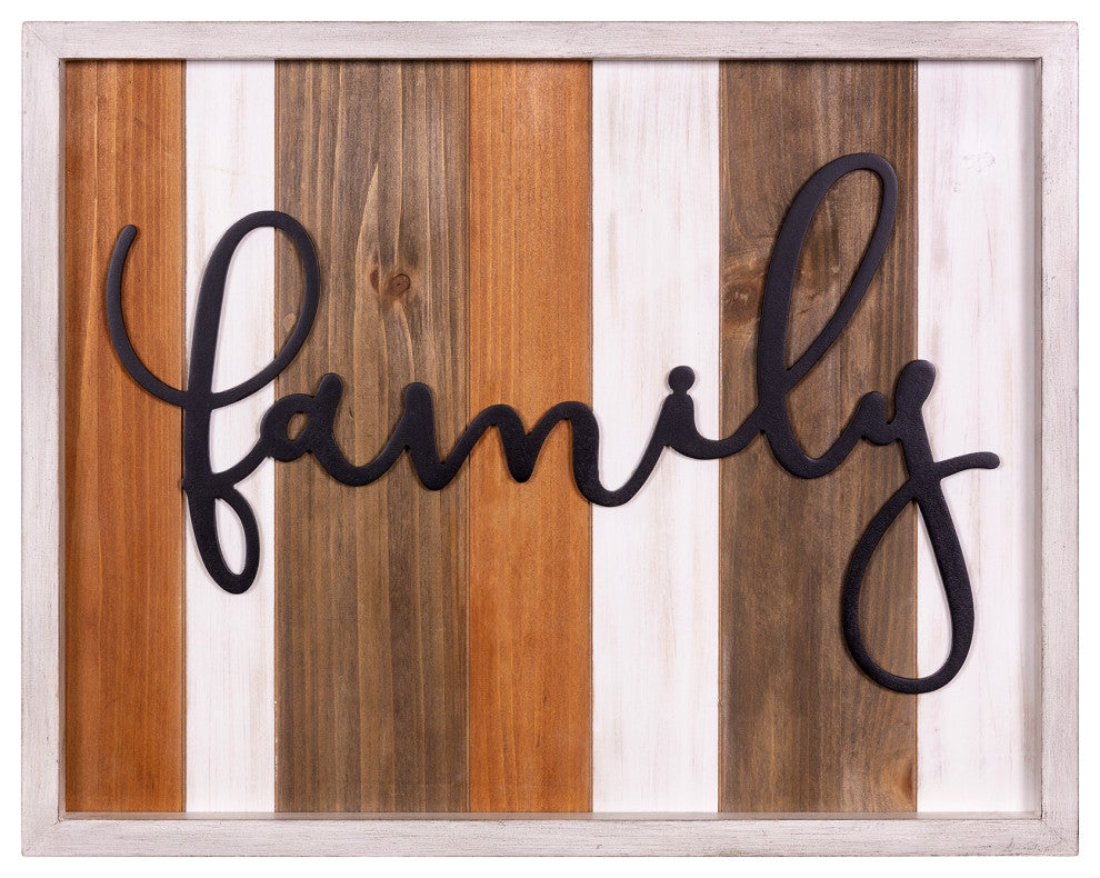 Wooden Family Framed Wall Art