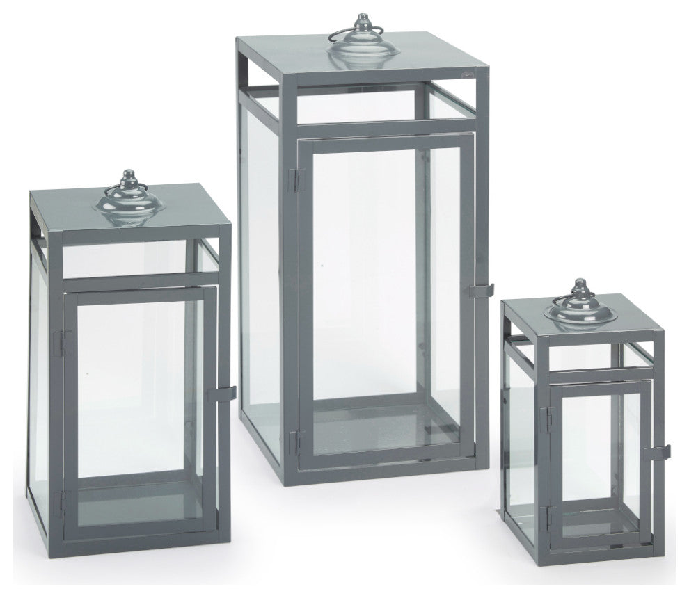 Brayson 3pc Lantern-Gray (1/cs)