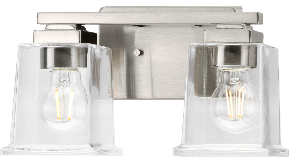 Luxury Craftsman Bath Light, Brushed Nickel