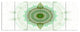 Light Green Cryptical Sphere, Abstract Wall Art Canvas, 70"x28", 6 Panels
