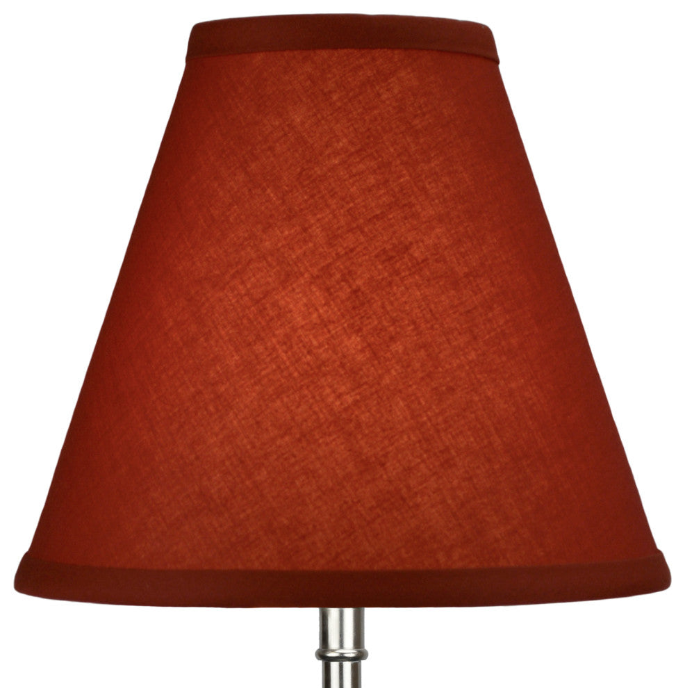 Fenchel Shades 4"x9"x8" Empire Lamp Shade, Linen Paprika