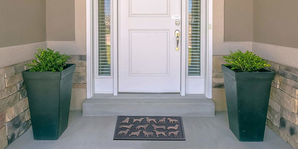 A1HC First Impression Dogs Rubber Doormat, 18"x30"