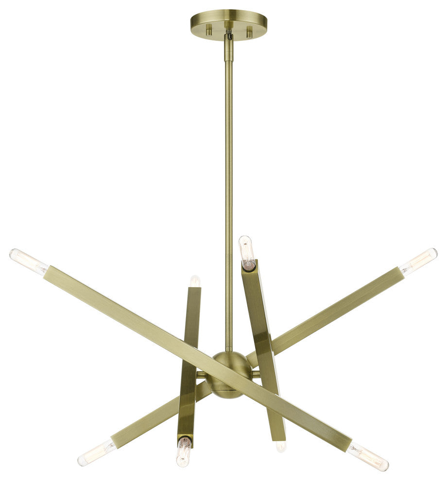 Livex Lighting Monaco 8-Light Antique Brass Chandelier