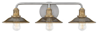 Hinkley Rigby Medium Three Light Vanity, Antique Nickel