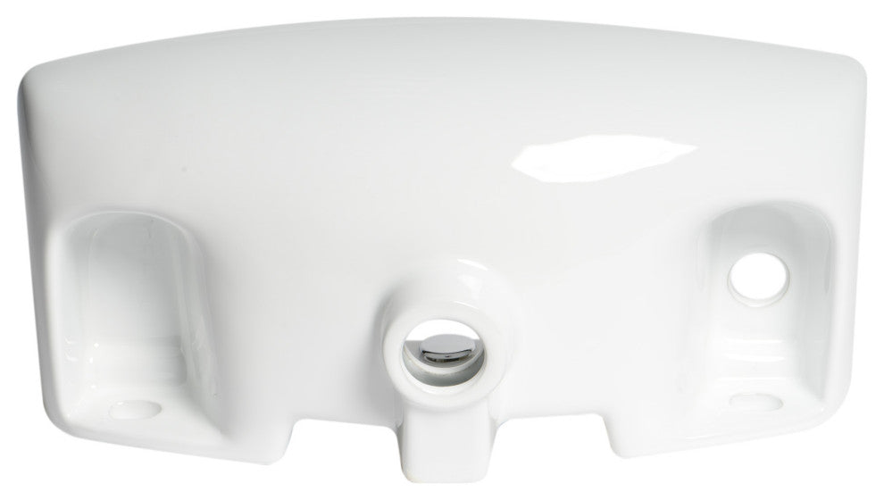 ALFI brand ABC115 White 20" Small Wall Mounted Ceramic Sink with Faucet Hole