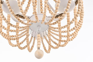 Home Living 16" Beaded Pendant, Beige
