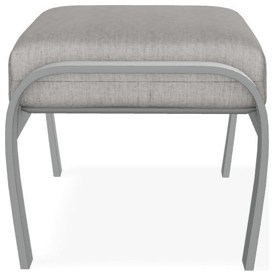 Belle Isle Cushion Outdoor Ottoman, Graystone/Graphite