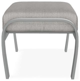 Belle Isle Cushion Outdoor Ottoman, Graystone/Graphite