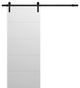 Barn Door 42 x 80, Planum 0770 Painted White, 8' Rail