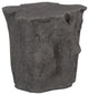Log Side Table, Charcoal Stone