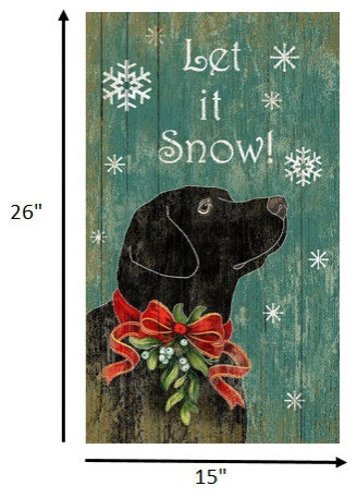Black Lab Winter Snow Wall Art
