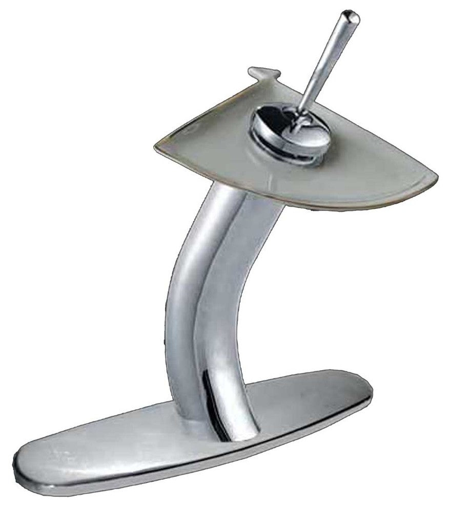 Bathroom Chrome Waterfall Faucet Ceramic Single Hole 1 Handle|