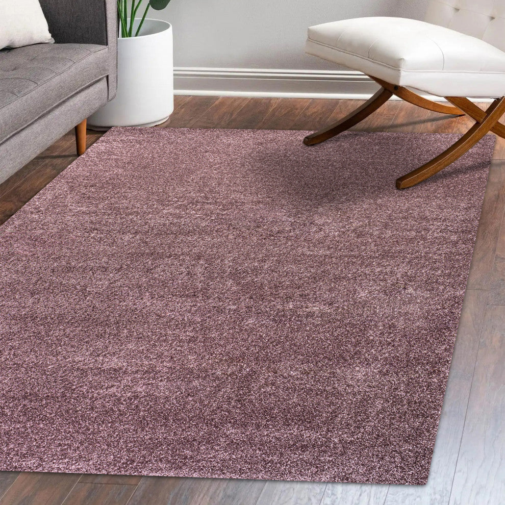 Haze Solid Low-Pile Light Purple 12 ft. x 15 ft. Area Rug