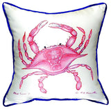 Pink Crab Extra Large Zippered Pillow 22x22