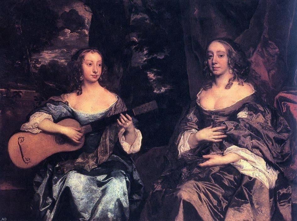 Sir Peter Lely Two Ladies of the Lake Family Wall Decal