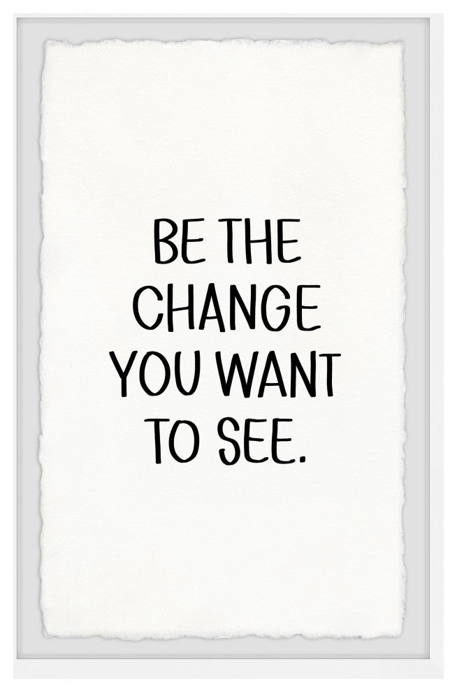 "Be the Change II" Framed Painting Print, 16x24