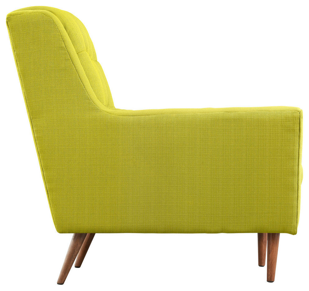 Modway Response Upholstered Fabric Loveseat, Wheatgrass