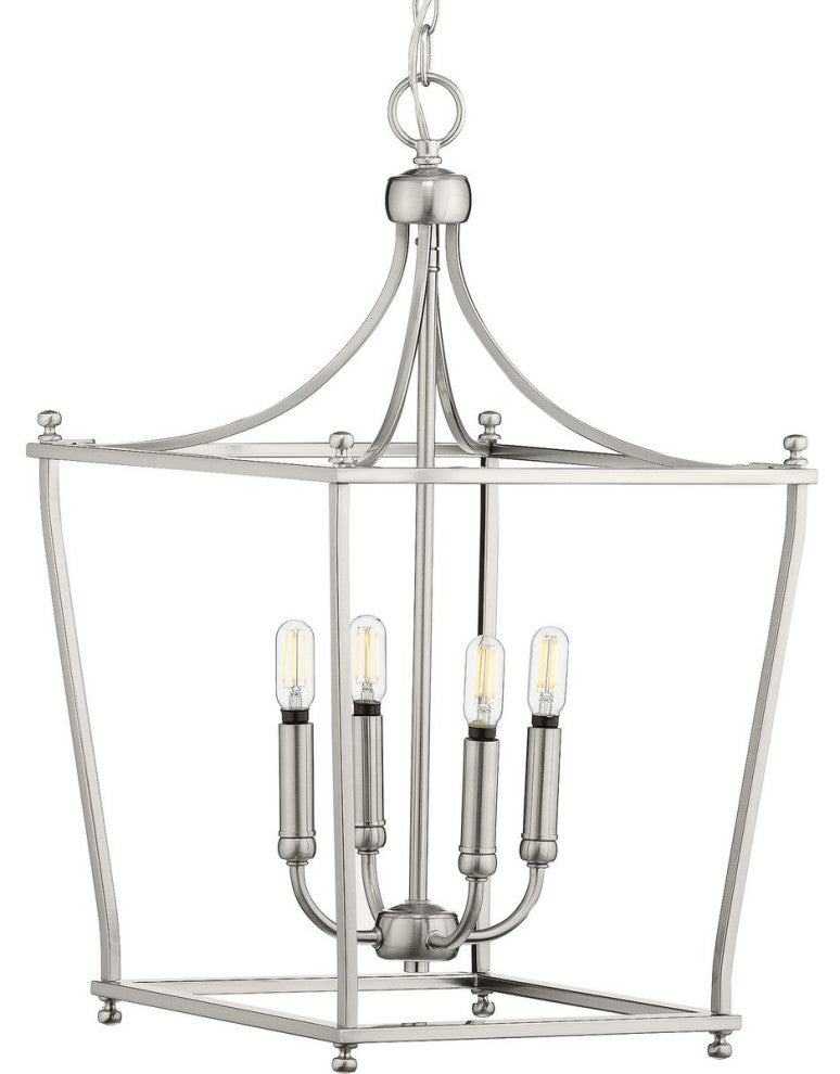 Parkhurst Collection Brushed Nickel 4-Light Foyer