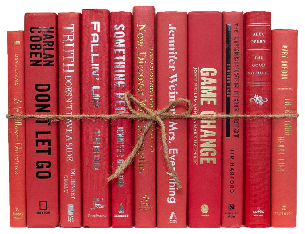 Decorative Books - Orchard Book Bundle - 1 foot of Red Books