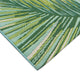 Marina Palm Border Indoor/Outdoor Rug, Aqua, 1'11"x7'6" Runner