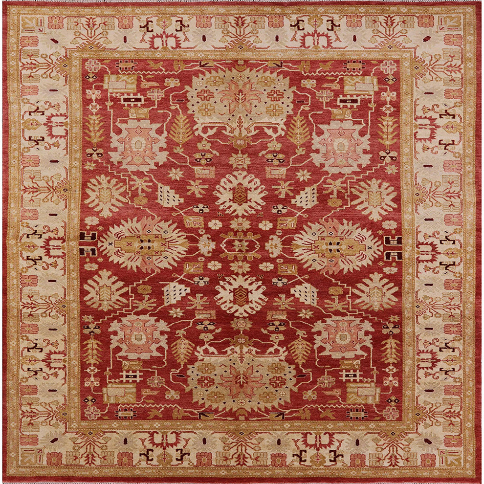 Ahgly Company Indoor Square Mid-Century Modern Area Rugs, 7' Square
