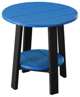 Poly Deluxe End Table, Blue & Black