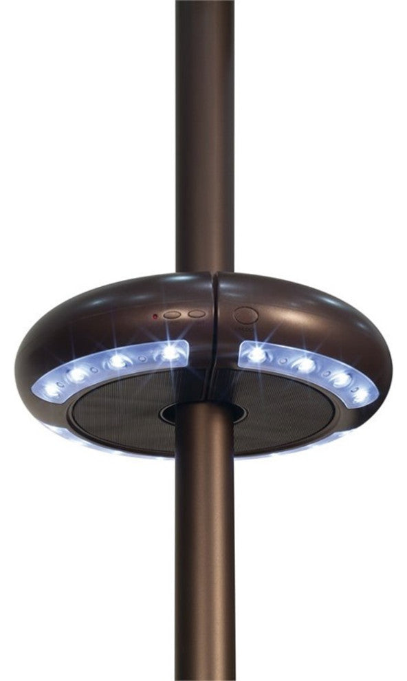 Luna Round Umbrella Light with Bluetooth Speaker, Bronze