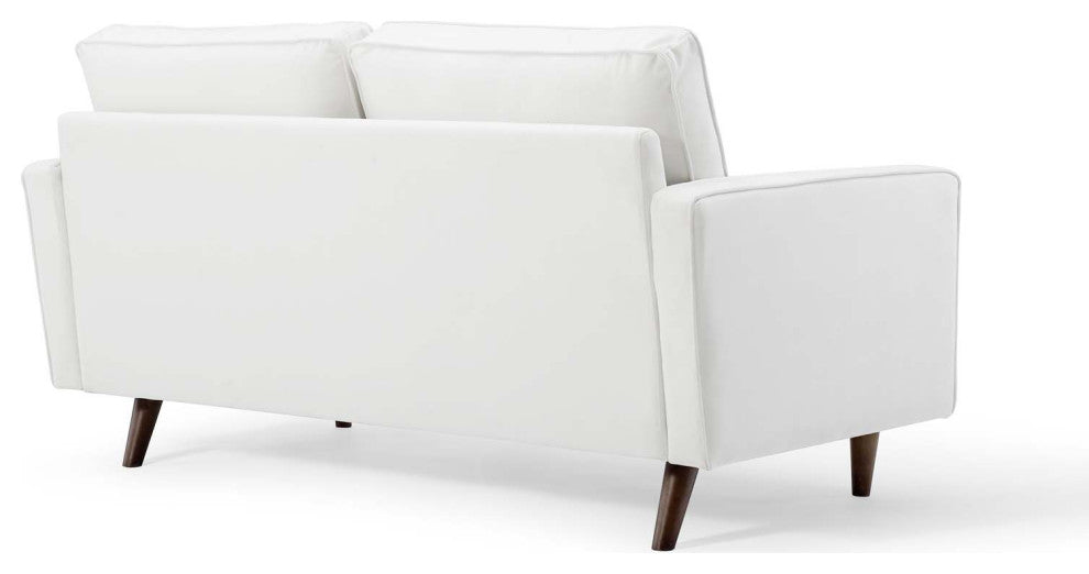 Valour Performance Velvet Loveseat - White