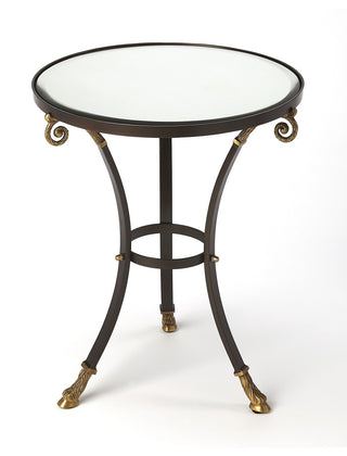 Butler Meurice Glass and Metal Accent Table