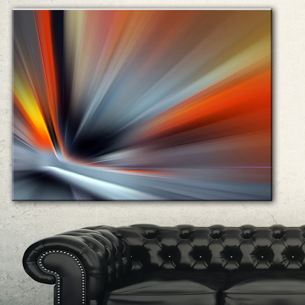 "Rays of Speed Large Lines" Abstract Digital Art Canvas Print