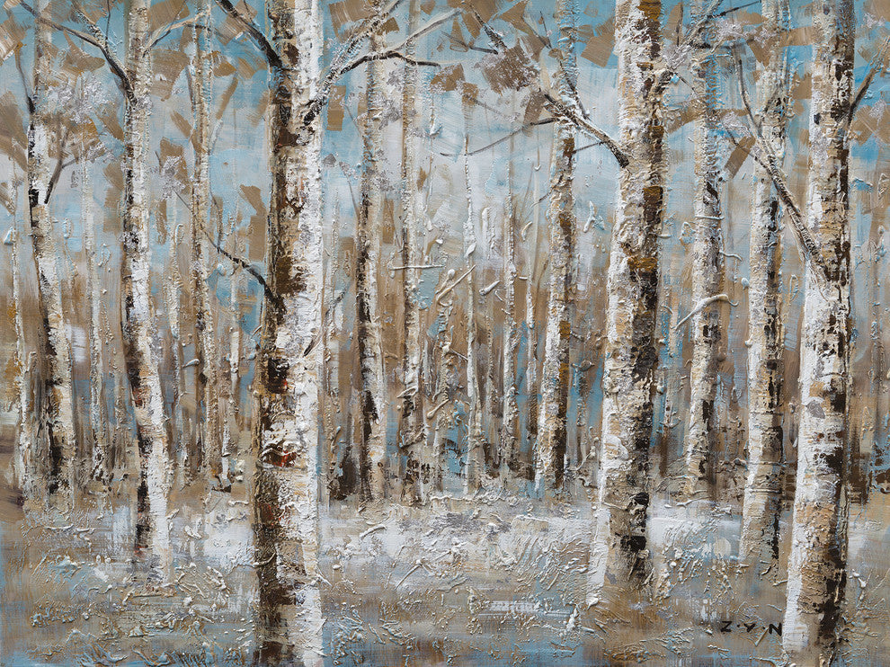 "Forest Fever" Hand Painted Canvas Art, 36"x48" - Wrapped Canvas Painting