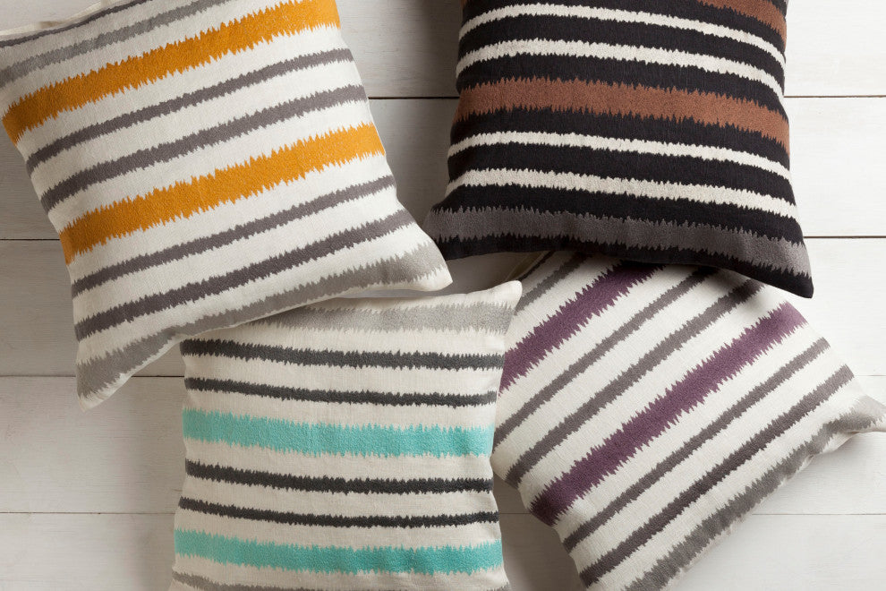 Surya Ikat Stripe AR-105 18" x 18" Pillow Kit