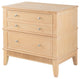 Benzara BM285224 Bedside Table, 2 Drawers, Textured Wood, Modern Veneer Brown