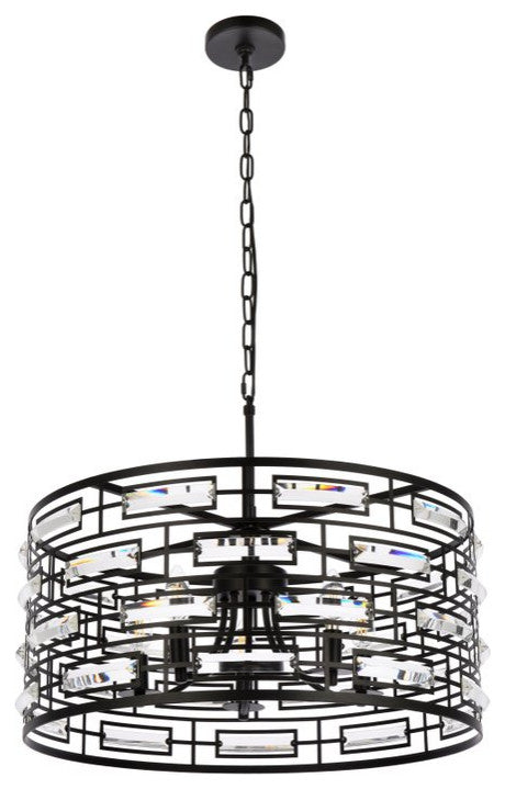 Elegant Lighting Kennedy 5-Light Pendant Black