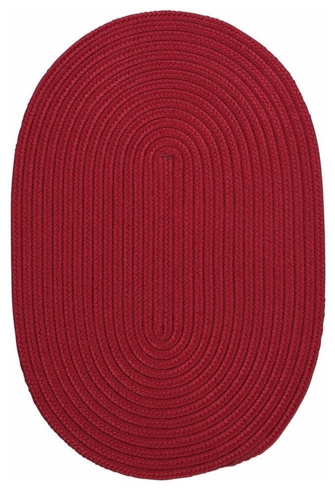 Colonial Mills Boca Raton BR72 Sangria Indoor/Outdoor Area Rug, Oval 7'x9'