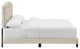 Beige Amelia Full Upholstered Fabric Bed