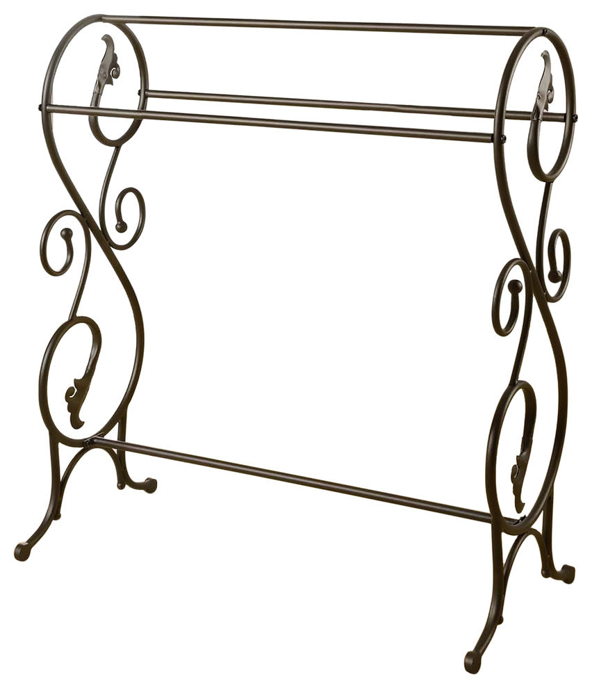 Theresa Antique-Style Towel Rack, Pewter