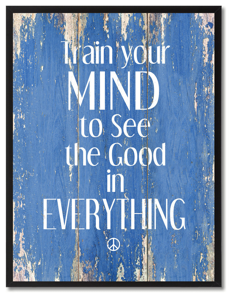 Train Your Mind  Inspirational, Canvas, Picture Frame, 28"X37"