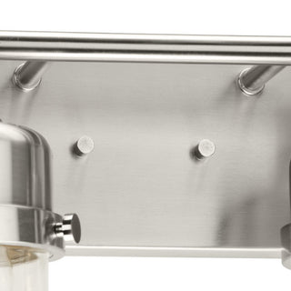 Beckner Collection 4-Light Brushed Nickel Clear Glass Bath Light