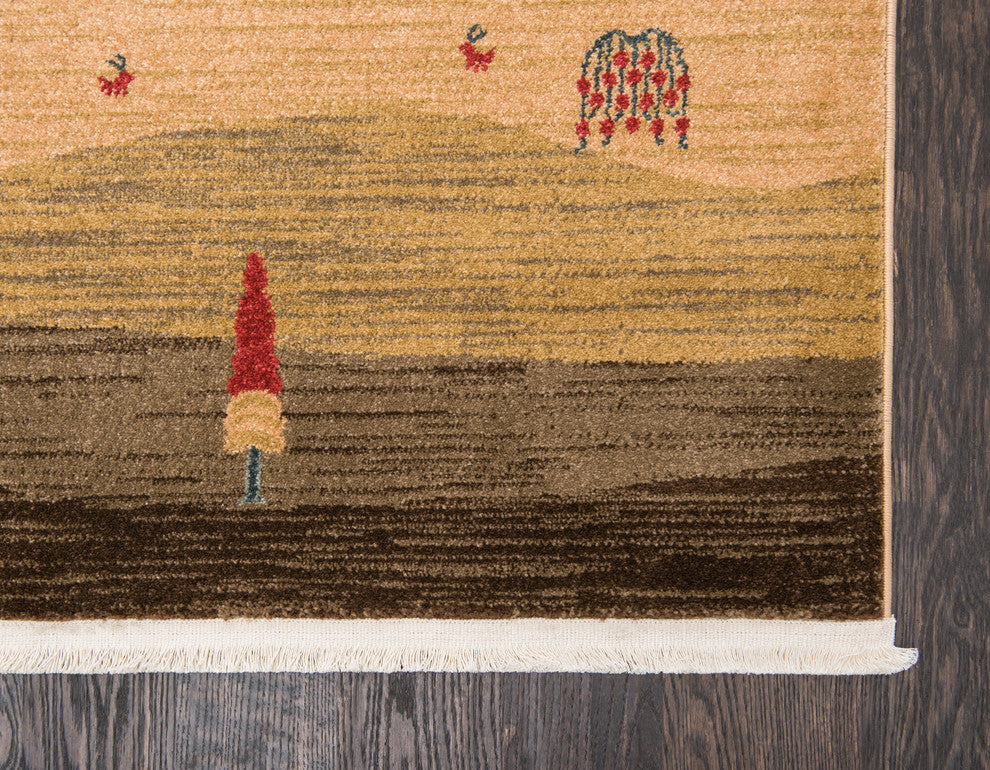 Unique Loom Tan Fars Milan 7' 0 x 10' 0 Area Rug