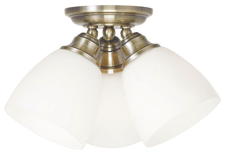 Somerville 3-Light Ceiling Mount, Antique Brass